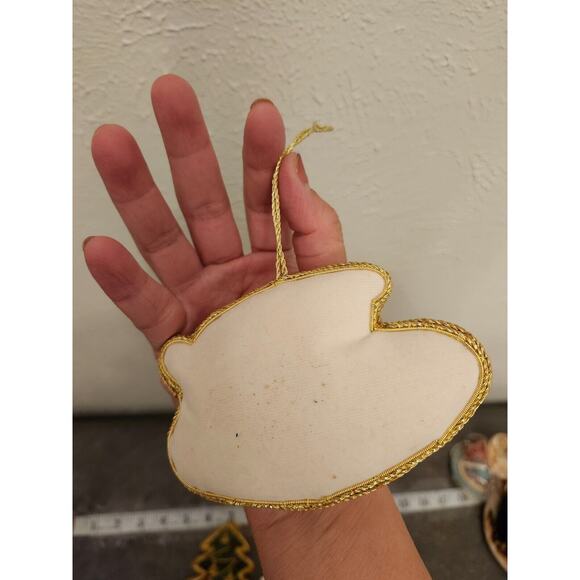 Royal Collection Trust Ornament Christmas Tea Cup Tree & Chair Gold Embroidered - Picture 4 of 12